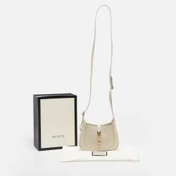 Gucci White Leather Mini 1961 Jackie Shoulder Bag