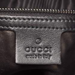 Pre Owned Gucci Metallic Blue/Black Leather and Python Galaxy Hobo