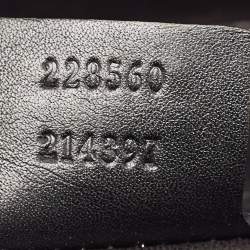 Pre Owned Gucci Metallic Blue/Black Leather and Python Galaxy Hobo