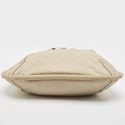 Pre Owned Gucci Cream Guccissima Leather Britt Hobo