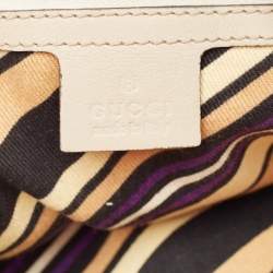 Pre Owned Gucci Cream Guccissima Leather Britt Hobo