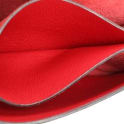 Pre Owned Gucci Red Leather Jackie Flap Shoulder Bag