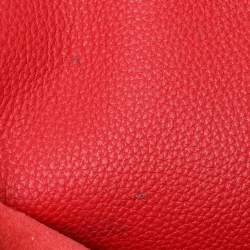Pre Owned Gucci Red Leather Jackie Flap Shoulder Bag