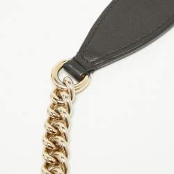 مملوكة مسبقًا Gucci Black Microguccissima Leather Medium Emily Chain Shoulder Bag