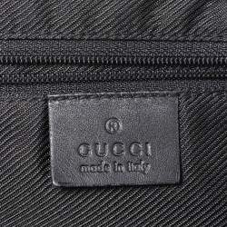 Pre Owned Gucci Black GG Canvas and Leather Hobo