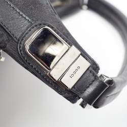 Pre Owned Gucci Black GG Canvas and Leather Hobo