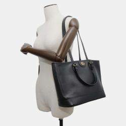 Gucci Black Leather Tote Bag Size Small