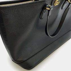 Gucci Black Leather Tote Bag Size Small