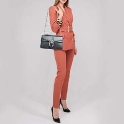 Pre Owned Gucci Black Leather Small Dionysus Shoulder Bag