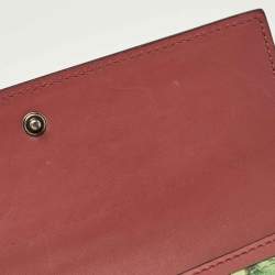Gucci Multicolor GG Supreme Canvas and Leather Blooms Continental Wallet