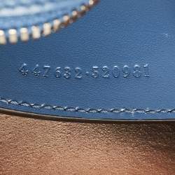 Gucci Blue Quilted Leather Small GG Marmont Crossbody Bag