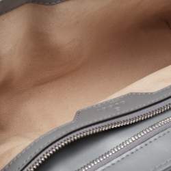 Pre Owned Gucci Grey Mix Quilted Leather Small GG Marmont Shoulder Bag