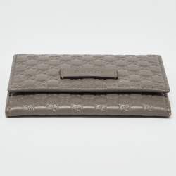 Gucci Grey Microguccissima Leather Card Case