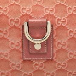 Gucci Pink Guccisssima Suede Abbey D-Ring Hobo