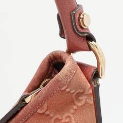 Gucci Pink Guccisssima Suede Abbey D-Ring Hobo