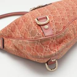 Gucci Pink Guccisssima Suede Abbey D-Ring Hobo