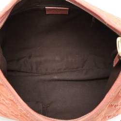 Gucci Pink Guccisssima Suede Abbey D-Ring Hobo