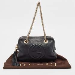 Gucci Black Leather Medium Soho Chain Shoulder Bag