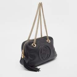 Gucci Black Leather Medium Soho Chain Shoulder Bag