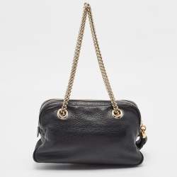 Gucci Black Leather Medium Soho Chain Shoulder Bag