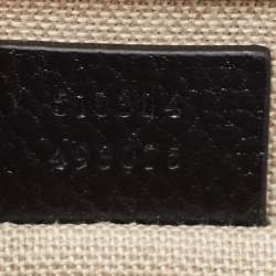 Pre Owned Gucci Black Leather Small Dollar Interlocking G Shoulder Bag