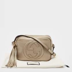 مملوكة مسبقًا Gucci Beige Leather Small Soho Disco Crossbody Bag