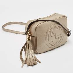 مملوكة مسبقًا Gucci Beige Leather Small Soho Disco Crossbody Bag