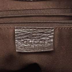 Pre Owned Gucci Brown/Beige GG Canvas and Leather Small New Ladies Web Hobo