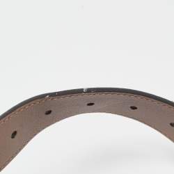 Pre Owned Gucci Beige Matelassé Leather Mini GG Marmont Belt Bag