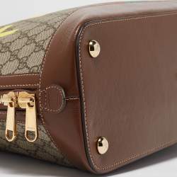 Pre Owned Gucci Brown/Beige GG Supreme Canvas Horsebit 1955 Satchel