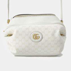 Gucci White Mini GG New Candy Crossbody Bag