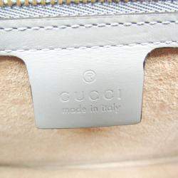 Gucci Grey Leather Small Sylvie Shoulder Bag