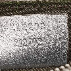 Gucci Silver Guccissima Leather Interlocking G Wristlet Pouch