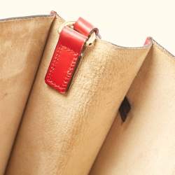 Pre Owned Gucci Red Leather Ghost Tote