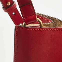 Pre Owned Gucci Red Leather Ghost Tote