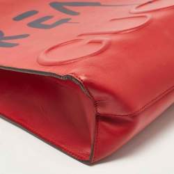 Pre Owned Gucci Red Leather Ghost Tote