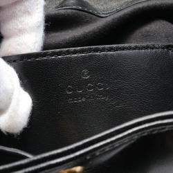 Gucci Black Leather GG Marmont Backpack