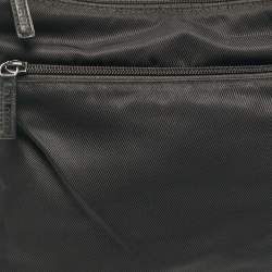 Pre Owned Gucci Black Nylon and Patent Leather Bamboo Hobo