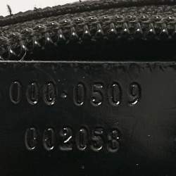 Pre Owned Gucci Black Nylon and Patent Leather Bamboo Hobo