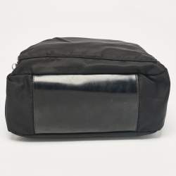 Pre Owned Gucci Black Nylon and Patent Leather Bamboo Hobo