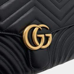 Pre Owned Gucci Marmont Matelasse Clutch