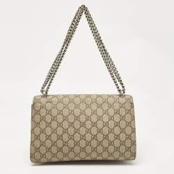 Pre Owned حقيبة كتف غوتشي ديونيسوس سويدي وكانفاس جي جي سوبريم بيج صغيرة