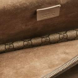 Pre Owned حقيبة كتف غوتشي ديونيسوس سويدي وكانفاس جي جي سوبريم بيج صغيرة