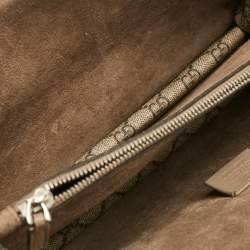 Pre Owned حقيبة كتف غوتشي ديونيسوس سويدي وكانفاس جي جي سوبريم بيج صغيرة