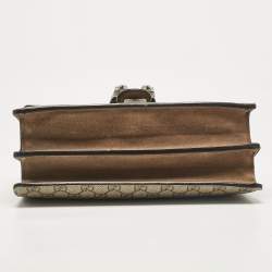 Pre Owned حقيبة كتف غوتشي ديونيسوس سويدي وكانفاس جي جي سوبريم بيج صغيرة