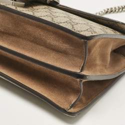 Pre Owned حقيبة كتف غوتشي ديونيسوس سويدي وكانفاس جي جي سوبريم بيج صغيرة