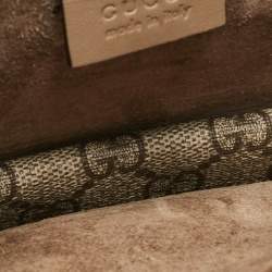 Pre Owned Gucci Beige GG Supreme Canvas and Suede Mini Dionysus Shoulder Bag