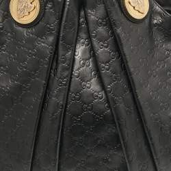 Gucci Black Guccissima Leather Large Hysteria Hobo