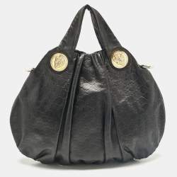 Gucci Black Guccissima Leather Large Hysteria Hobo