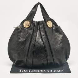 Gucci Black Guccissima Leather Large Hysteria Hobo